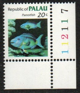 Palau Sc #14 MNH with plate numbers