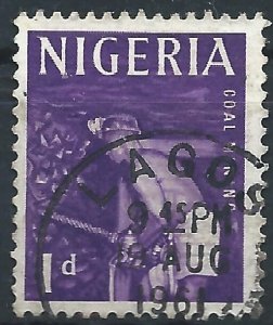 Nigeria 1961 - 1d Coal Mining - SG90 used