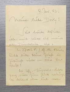 WW2 WWII German wartime era letter from soldier to his sweetheart 1943