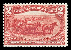 Scott 286 2c Trans-Mississippi Issue Mint F-VF Part OG Cat $25.00