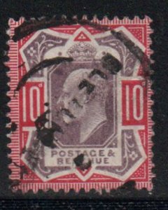 Great Britain Sc 137 1902 10d carmine & dull purple Edward VII stamp used