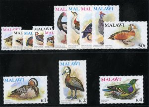 Nyasaland-Malawi 1975 QEII Birds set complete superb MNH. SG 473-485. Sc 233-245