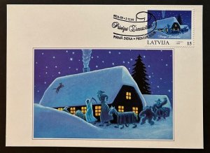 Latvia Lettland Lettonie 1995 Christmas Maxicard