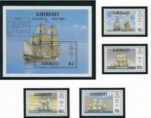 Kiribati 557-61 MMH 1990 Ships (ak4054)