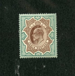INDIA 1904  EDWARD VII  SCOTT #72  3r  MINT LIGHTLY HINGED