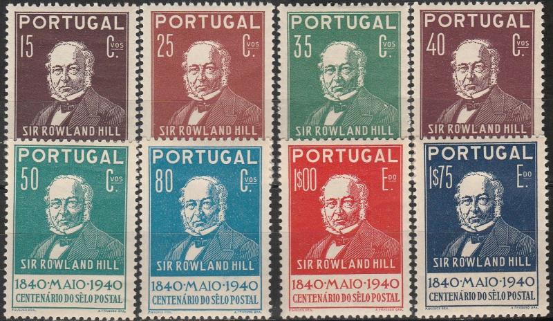 Portugal #595-602  F-VF Unused  CV $49.20 (A17704)