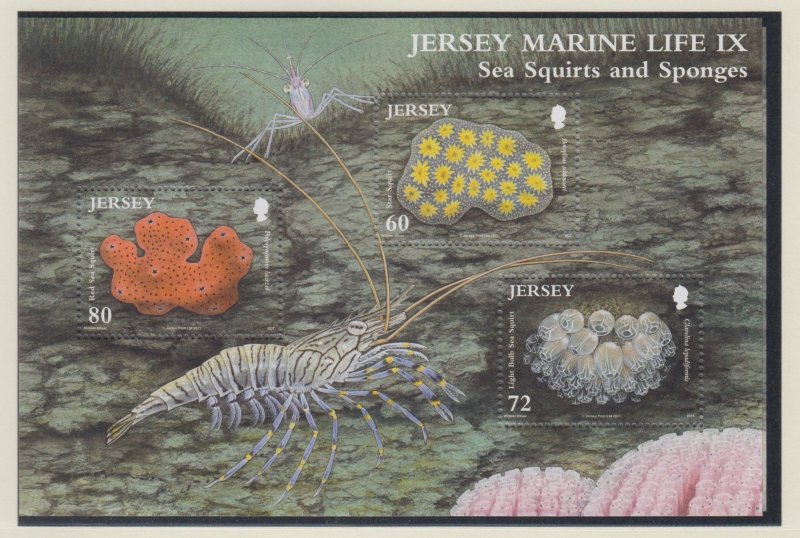 Jersey 2011, Corals & Sponges, Miniature Sheet. , NHM