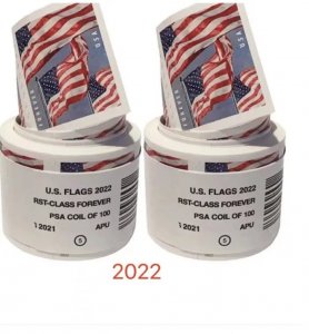 2022 Flag Forever Stamps 2 rolls Total 200 pcs