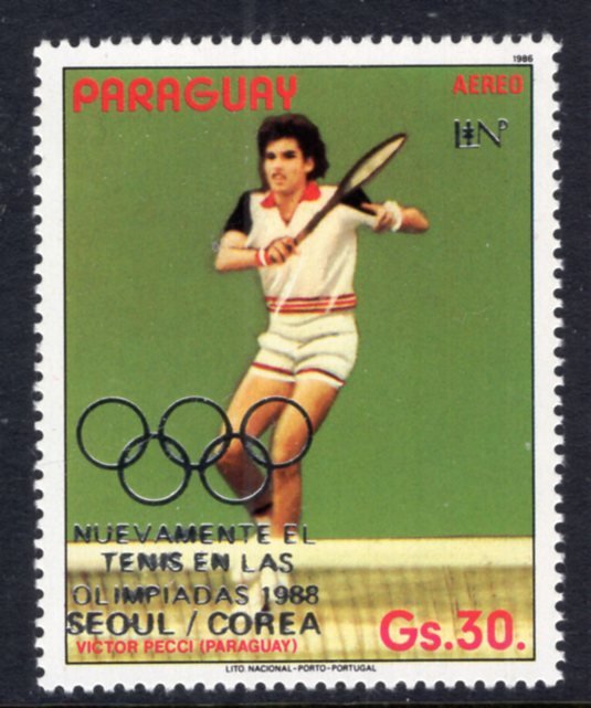 Paraguay C673 Summer Olympics Tennis MNH VF