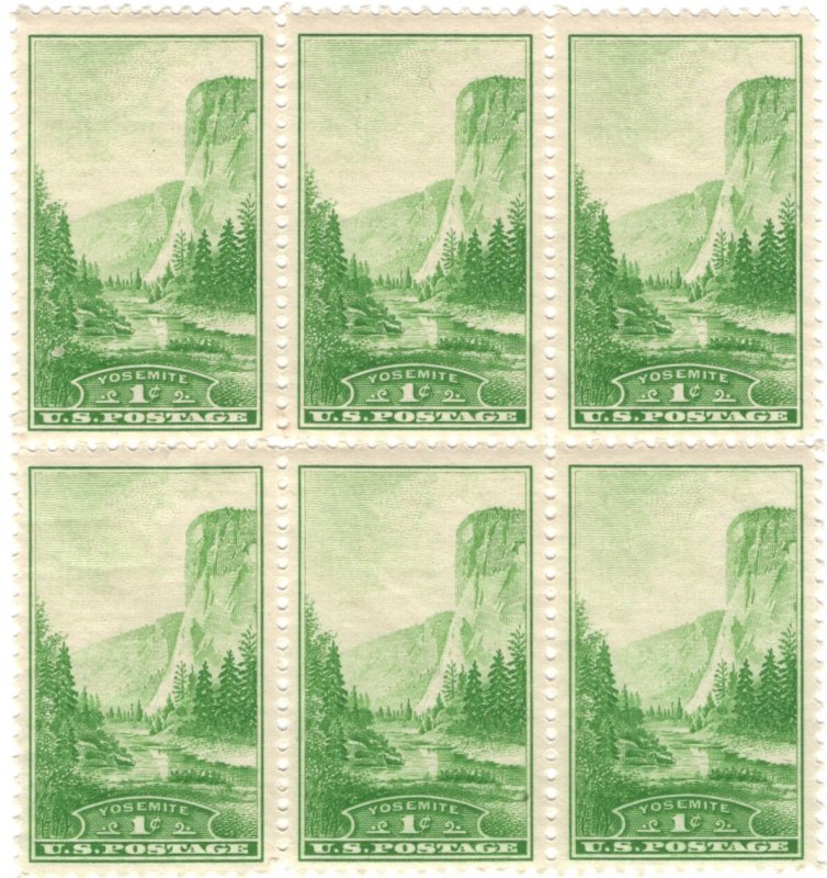 United States Scott #740 block (6) MINT NH OG. Beautiful condition.
