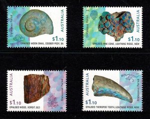 Australia 2020 Opalised Fossils  Set of 4 MNH