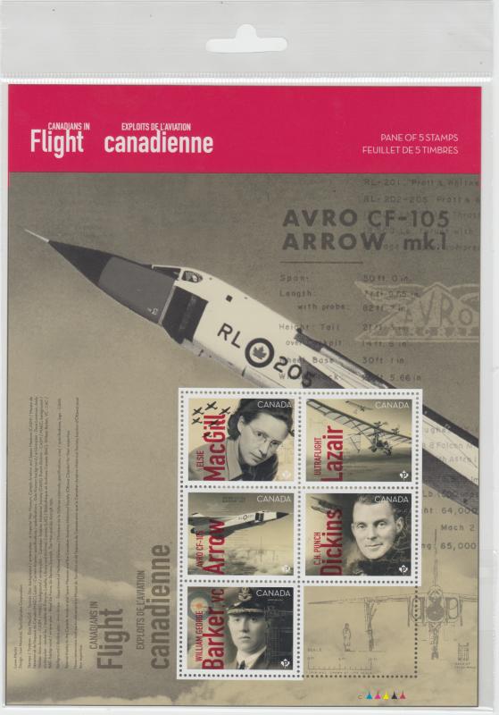 Canada - *NEW* Canadians In Flight Stamp Pane  - MNH