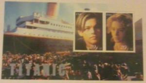 USA SHEET TITANIC SHIPS CINEMA DICAPRIO KATE WINSLET ACTORS