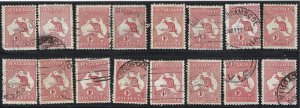 Australia 2 Used Lot of 16 (See Desc); SCV $28.00 ($1.75ea)