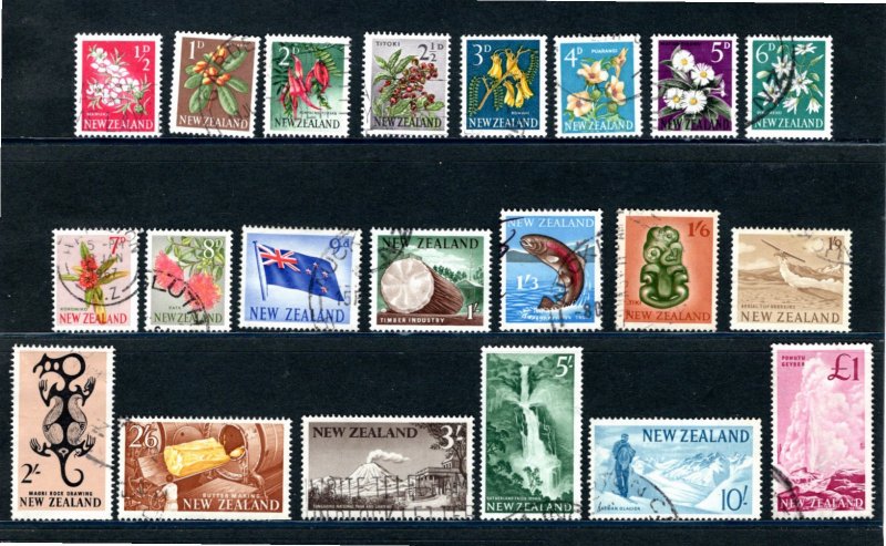 New Zealand #333-352 Used,  VF  CV $25.05  ...   4330278