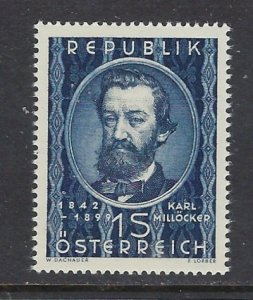 Austria 562 MNH 1949 Karl Millocker (ap7827)