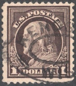 SC#518 $1.00 Franklin Single (1917) Used