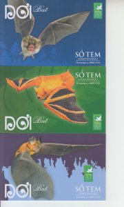 2023 Vietnam Bats 3 Bklt10   (Scott NA) MNH