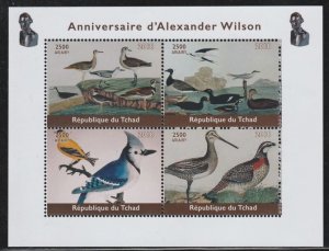 CHAD - 2018 - Alexander Wilson - Perf 4v Sheet - Mint Never Hinged-Private Issue