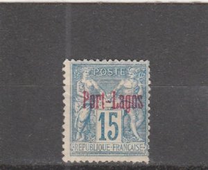 French Offices in Turkey (Port Lagos)  Scott#  3  MH  (1893 Overprinted)