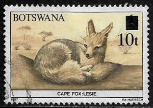 Botswana #480 Used Stamp - Cape Fox - Wild Animal Overprinted