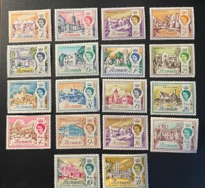 Bermuda, Scott 175 - 191, Unused, Most LH (pic), Complete set