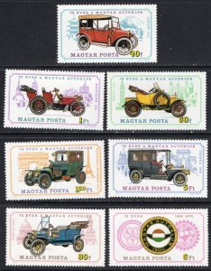 Thematic stamps HUNGARY 1975 AUTO CLUB 2951/7 mint