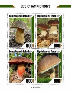 2020/11- CHAD- MUSHROOMS        4V complet set    MNH  T