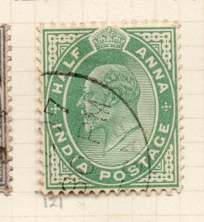 India 1902-11 Ed VII Early Issue Fine Used 1/2a. 271759