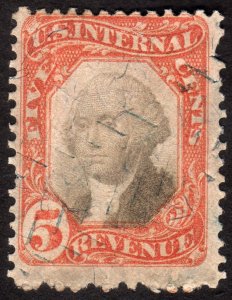 1871, US 5c, Revenue, Used, Sc R137