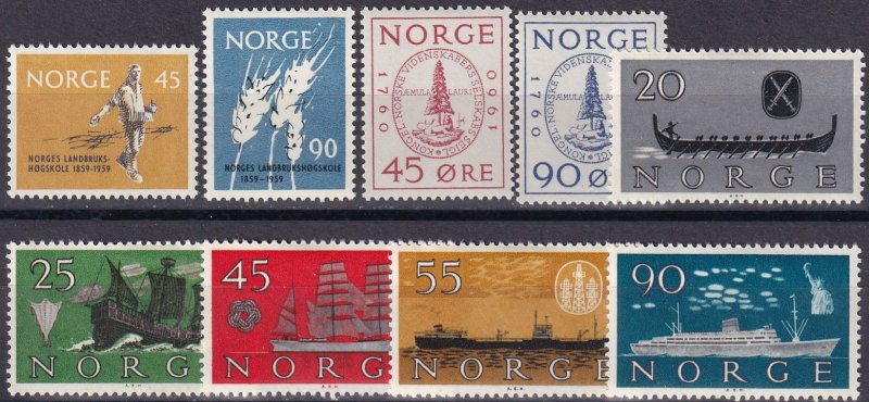 Norway #378-86  F-VF Unused CV $14.00 (Z4584)