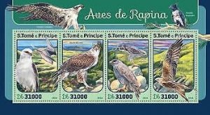 2016 S.Tome&Principe - Birds Of Prey. Michel Code: 6854-6859. Scott Code: 3168