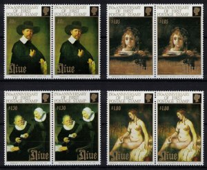 NIUE 1990 - Paintings, Rembrandt, anniversary/complete  set, pairs MNH [CV $30]