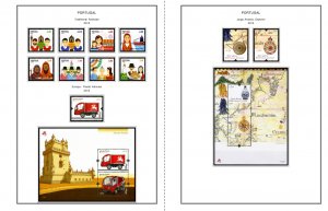 COLOR PRINTED PORTUGAL 2011-2015 STAMP ALBUM PAGES (93 illustrated pages)