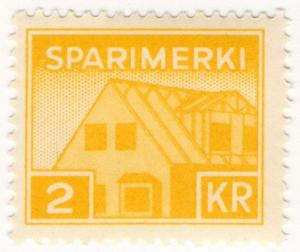 (I.B) Iceland Revenue : Savings Stamp 2Kr (Sparimerki)