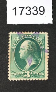 MOMEN: US STAMPS # 184 PURPLE STAR USED LOT #17339
