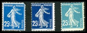 France 168 Unused (MH) Color Shades