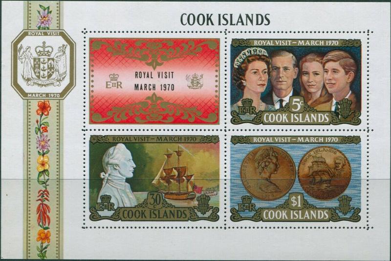 Cook Islands 1970 SG331 Royal Visit MS MLH