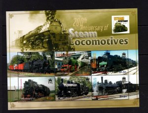 Montserrat #1106 (2004 Trains  sheet) VFMNH CV $7.50