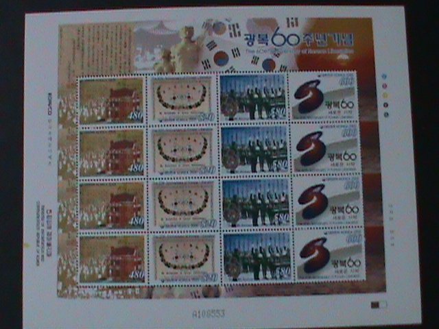 ​KOREA-2005-SC#2204- 60TH ANNIV: KOREA LIBERATION MNH-SHEET VF, HARD TO FIND