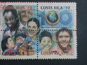 COSTA RICA-2002 SC#558 CENTENARY OF PAN AMERICAN HEALTH ORGANIZATION-CTO BLOCK