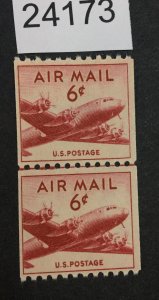 US STAMPS #C41 MINT OG NH LINE PAIR LOT #24173