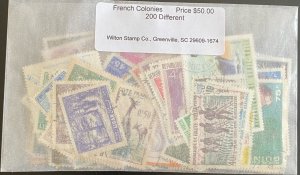 French Colonies 200 Different - Various countries