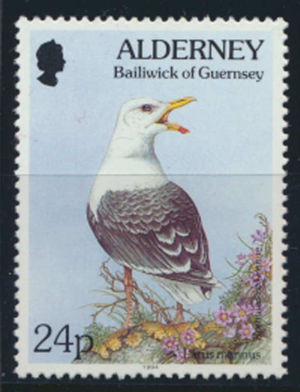 GB Alderney  SG A72 MNH   24p Great Black Backed Gull Birds 1994 SC# 82 See scan