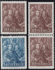 Sweden - 1961 - Scott #594-95, pair #596 - MNH - Pilo