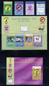 Papua New Guinea 1556-61 MNH,  Law and Justice Set from 2011.