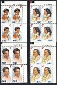 NIUE 1971 Portraits set blocks of 4 MNH....................................57567