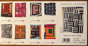 US # 4098b Quilts of Gee's Bend Complete Booklet of 20 39c 2006 Mint NH ...