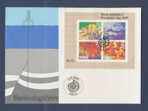 NORWAY - Scott B68 S/S on FDC - Offshore Oil Drilling - Petroleum topic - 1985