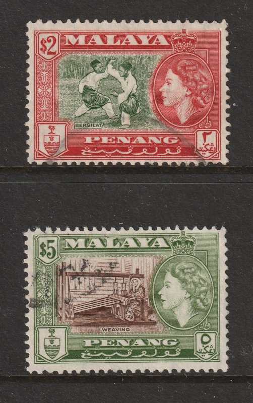 Penang the used $2 & $5 from the 1957 set